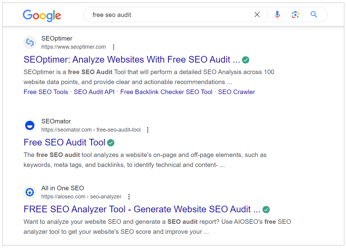 audit seo gratis serp